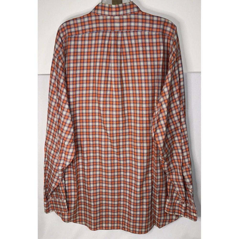 Ralph Lauren Blake Mens‎ XXL Orange & Multicolor Plaid Long Sleeve Button Down - Picture 3 of 5